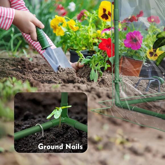 Mini Greenhouse, Indoor Outdoor Plants, Tabletop Portable Roll-up Zipper Door - Picture 4 of 7